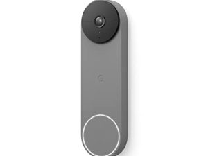 Google Nest جرس الباب (بطارية) - كاميرا جرس باب لاسلكية - جرس باب بالفيديو - Ash