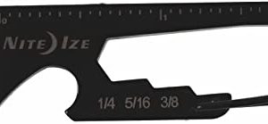 Nite Ize DoohicKey Keychain Multi Tool ، أداة متعددة 5 في 1 من الفولاذ المقاوم للصدأ مع فتاحة زجاجات + مشبك حلقة التثبيت ، أسود