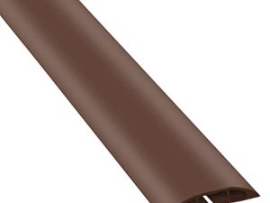 غطاء سلك أرضي بطول 6 أقدام من D-Line وواقي كابل أرضي وغطاء لسلك التمديد وأسلاك حماية ومنع رحلات الكابلات وحل إدارة الكابلات - تجويف السلك = 0.63 بوصة (عرض) × 0.31 بوصة (ارتفاع) - بني