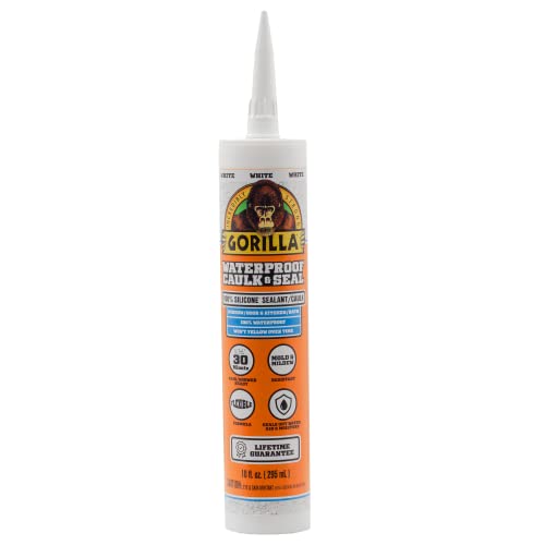 مانع تسرب من السيليكون 100٪ مضاد للماء من الغوريلا ، خرطوشة 10 أونصة ، أبيض (عبوة من 1) مانع تسرب من السيليكون 100٪ مضاد للماء من الغوريلا ، خرطوشة 10 أونصة ، أبيض (عبوة من 1)