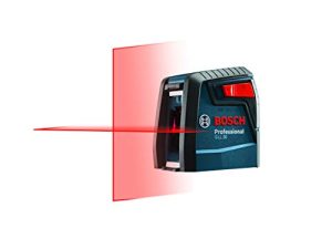 BOSCH GLL30 30ft التسوية الذاتية لمستوى الليزر المتقاطع مع جهاز تثبيت مرن 360 درجة