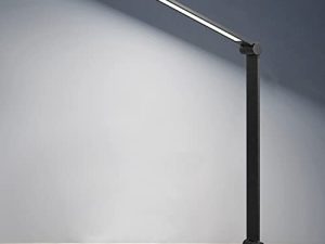 مصباح مكتب LED ، مصباح مكتبي يعمل باللمس مع 3 مستويات سطوع ، مصباح مكتب قابل للتعتيم مع ذراع قابل للتعديل ، مصباح طاولة مكتب قابل للطي للطاولة وغرفة النوم والدراسة بجانب السرير ، 5000K ، 8W ، أسود