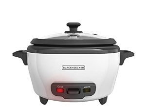 جهاز طهي الأرز BLACK + DECKER ، 6 أكواب ، أبيض