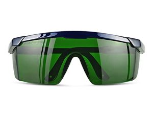 نظارات أمان FREEMASCOT IPL 200nm-2000nm بالليزر لعلاج إزالة الشعر بالليزر وعامل التجميل بالليزر مع جراب (أخضر)