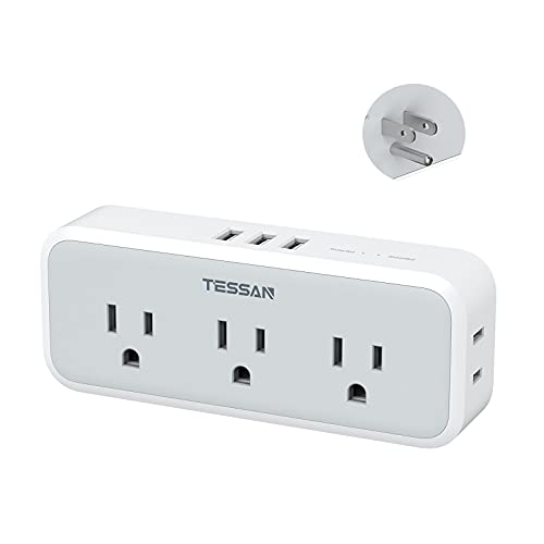 مقسم مخرج متعدد القابس مع USB ، واقي عرام للمخرج الكهربائي TESSAN 5 مع شاحن جداري 3 USB ، موسع متعدد التوصيل لأساسيات غرفة النوم في المنزل والمكتب مقسم مخرج متعدد القابس مع USB ، واقي عرام للمخرج الكهربائي TESSAN 5 مع شاحن جداري 3 USB ، موسع متعدد التوصيل لأساسيات غرفة النوم في المنزل والمكتب