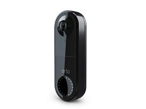 Arlo Essential Wired Video Doorbell - HD Video، 180 ° View، Night Vision، 2 Way Audio، DIY Installation (Wire required)، Security Camera، Doorbell Camera، Home Security Cameras، Black - AVD1001B