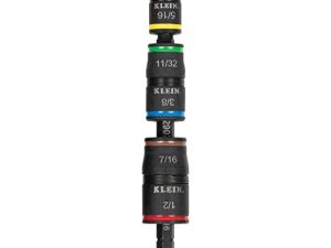 Impact Driver ، 7-in-1 Impact Flip Socket Set ، 6 أحجام محرك سداسية بالإضافة إلى حامل لقم 1/4 بوصة Klein Tools 32907