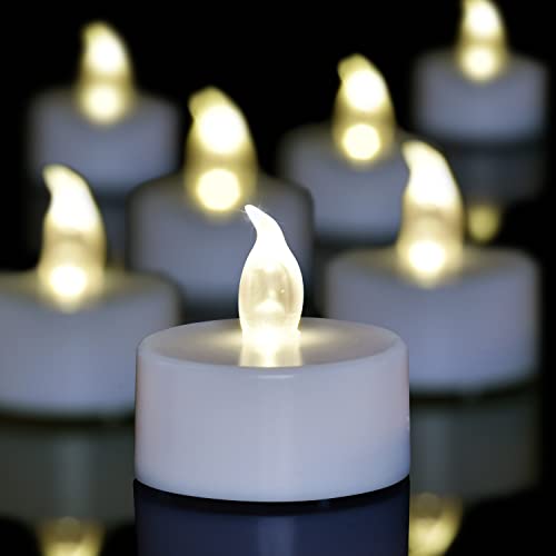 Candlium Tea Lights شموع تعمل بالبطارية ، مجموعة من 24 مصباح شاي LED عديمة اللهب 200+ ساعة من الشموع المزيفة الوامضة لأحلى يوم لتزيين المنزل لحفلات الزفاف (24 عبوة بيضاء دافئة) Candlium Tea Lights شموع تعمل بالبطارية ، مجموعة من 24 مصباح شاي LED عديمة اللهب 200+ ساعة من الشموع المزيفة الوامضة لأحلى يوم لتزيين المنزل لحفلات الزفاف (24 عبوة بيضاء دافئة)