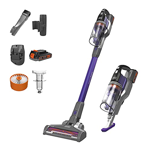 BLACK + DECKER Powerseries Extreme مكنسة كهربائية لاسلكية للحيوانات الأليفة ، أرجواني (BSV2020P) BLACK + DECKER Powerseries Extreme مكنسة كهربائية لاسلكية للحيوانات الأليفة ، أرجواني (BSV2020P)