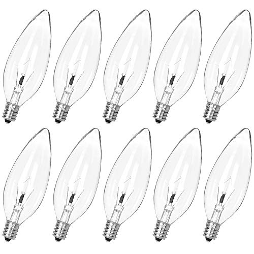10 عبوات 60W 120V E12 Base B10 CTC لمبات الإضاءة المتوهجة الشفافة ، لمبات إضاءة الشموع الشفافة للثريات ، مصابيح مروحة السقف ، المعلقات ، الموقد 10 عبوات 60W 120V E12 Base B10 CTC لمبات الإضاءة المتوهجة الشفافة ، لمبات إضاءة الشموع الشفافة للثريات ، مصابيح مروحة السقف ، المعلقات ، الموقد