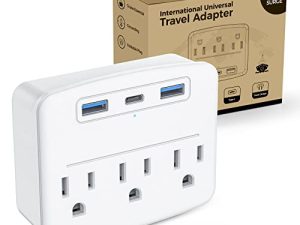 شريط طاقة كروز قابل للطي غير قابل للاندفاع مع منافذ USB C إجمالي 3.4A ، مقبس حائط متعدد المكونات ، ملحقات أساسيات الرحلات البحرية ضرورية لسفينة السفر ، المنزل ، اليابان قابلة للتطبيق