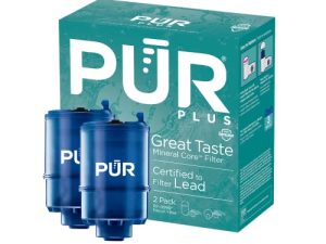 استبدال فلتر مياه الحنفية المعدنية PUR PLUS المعدنية (عبوتان) - متوافق مع جميع أنظمة تصفية صنبور PUR