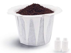 فلاتر قهوة للاستعمال مرة واحدة ، 100 ورقة فلتر قهوة لـ Keurig Brewers Single Serve 1.0 و 2.0 ، متوافقة مع فلتر K القابل لإعادة الاستخدام ، أبيض