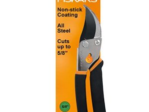 أدوات البستنة من Fiskars: مقصات التقليم الالتفافية ، شفرة فولاذية حادة دقيقة ، ماكينة قص نباتات 5/8 بوصة (91095935J)