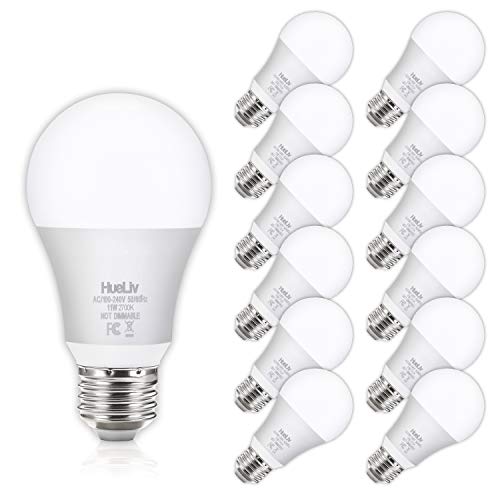 12 حزمة من مصابيح الإضاءة A19 LED ، لمبات LED مكافئة 100 وات ، 2700K أبيض دافئ ، لمبات قاعدة لولبية متوسطة E26 لا وميض ، 1100 لومن ، غير قابلة للخفت 12 حزمة من مصابيح الإضاءة A19 LED ، لمبات LED مكافئة 100 وات ، 2700K أبيض دافئ ، لمبات قاعدة لولبية متوسطة E26 لا وميض ، 1100 لومن ، غير قابلة للخفت