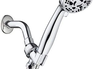 AquaDance High Pressure 6-Setting 3.5 بوصة كروم دش محمول باليد مع خرطوم لتجربة الاستحمام المطلقة! تم اختباره رسميًا بشكل مستقل لتلبية معايير الجودة والأداء الصارمة في الولايات المتحدة!