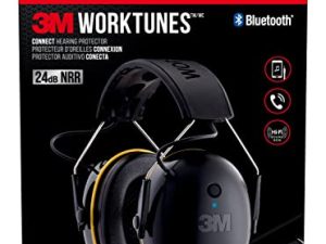 3M WorkTunes Connect واقي السمع بتقنية البلوتوث اللاسلكية ، 24 ديسيبل NRR ، حماية الأذن للجز ، نفخ الثلوج ، البناء ، ورش العمل