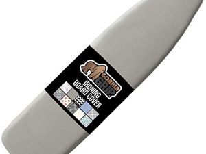 غطاء لوح كي سيليكون عاكس من Gorilla Grip ، مقاوم للحرق والتلطيخ ، مقاس 15 × 54 بوصة ، أحزمة ربط بخطاف وحلقة ، وسادات مناسبة للوحات كبيرة وقياسية ، حافة مرنة ، حشوة سميكة ، فضي
