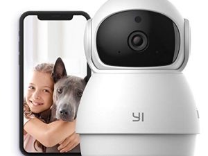 YI Pan-Tilt Security Camera ، 360 درجة 2.4G ذكي داخلي للكلاب والقطط كاميرا مع رؤية ليلية ، صوت ثنائي الاتجاه ، كشف الحركة ، تطبيق الهاتف ، متوافق مع Alexa و Google Assistant
