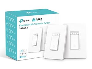 Kasa Smart 3 Way Dimmer Switch KIT ، مفتاح إضاءة قابل للتعتيم متوافق مع Alexa ، مساعد Google و SmartThings ، سلك محايد مطلوب ، 2.4 جيجا هرتز ، معتمد من ETL ، لا يوجد محور مطلوب (KS230 KIT) ، أبيض