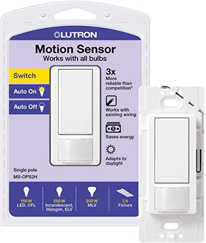 مفتاح حساس الحركة Lutron Maestro | لا يوجد مطلوب محايد ، 150W LED ، عمود واحد | MS-OPS2-WH ، أبيض مفتاح حساس الحركة Lutron Maestro | لا يوجد مطلوب محايد ، 150W LED ، عمود واحد | MS-OPS2-WH ، أبيض