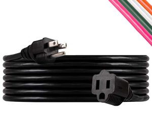 سلك تمديد UltraPro 15 قدم ، معزول مزدوج ، داخلي / خارجي ، للأغراض العامة ، مقياس 16 ، مثالي للإضاءة الخارجية ، مدرج في قوائم UL ، أسود ، 36824-T1