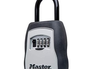 Master Lock Key Lock Box ، صندوق قفل خارجي لمفاتيح المنزل ، خزنة مفاتيح مع قفل مختلط ، سعة 5 مفاتيح ، 5400EC