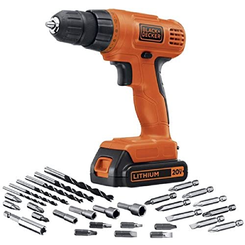 BLACK + DECKER 20V MAX * مثقاب لاسلكي / مفك كهربائي + 30 قطعة. مجموعة (LD120VA) BLACK + DECKER 20V MAX * مثقاب لاسلكي / مفك كهربائي + 30 قطعة. مجموعة (LD120VA)