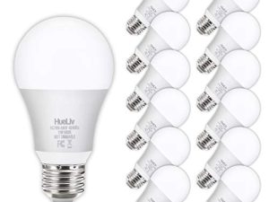 12 حزمة A19 LED لمبات الإضاءة 100 وات ما يعادل 5000K ضوء النهار الأبيض ، لا وميض E26 لمبات قاعدة لولبية متوسطة ، 1100 لومن ، غير قابلة للخفت