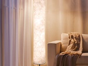 Torchlet مصباح أرضي لغرفة المعيشة ، مصباح LED قائم مع جهاز تحكم عن بعد ، درجة حرارة اللون والسطوع القابل للتعديل ، مصباح أرضي حديث مع غطاء قماشي لغرفة النوم