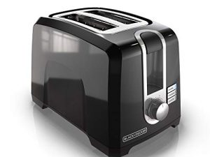 BLACK + DECKER محمصة خبز بفتحة عريضة للغاية من شريحتين ، مربعة ، سوداء ، T2569B