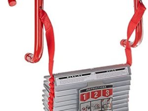 سلم من 3 طوابق من Kidde Fire Escape ، و 25 قدمًا من الدرجات المضادة للانزلاق ، وسلم حبل