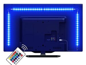شريط إضاءة LED للتلفزيون ، 6.56 قدم RGB إضاءة خلفية للتلفاز متغيرة الألوان مع جهاز تحكم ، هدايا عيد الميلاد للرجال والنساء ، إضاءة متحيزة تعمل بالطاقة USB للتلفزيون 32-65 بوصة ، الكمبيوتر الشخصي ، المرآة ، المنزل ، ديكورات الحائط