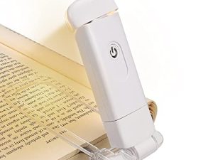 مصباح قراءة كتب USB قابل لإعادة الشحن من DEWENWILS هدية الكريسماس ، أبيض دافئ ، سطوع قابل للتعديل لحماية العين ، مشبك LED على مصابيح الكتب ، مصباح مرجعي محمول للقراءة في السرير ، السيارة