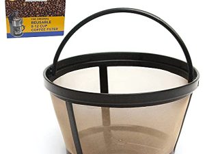 مرشح القهوة القابل لإعادة الاستخدام من GOLDTONE من 8 إلى 12 كوبًا يناسب صانعات القهوة وأجهزة تحضير القهوة ، ويحل محل مرشحات القهوة الورقية ، خالية من مادة BPA