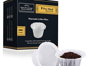 فلاتر قهوة يمكن التخلص منها 360 قطعة من ورق ترشيح القهوة لـ Keurig Brewers Single Serve 1.0 و 2.0 للاستخدام مع جميع العلامات التجارية K Cup Filter (1)