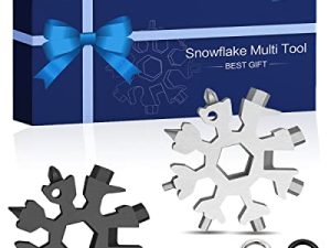 حشوات تخزين للرجال البالغين ، هدايا للرجال ، عبوتين 18 في 1 Snowflake Multitool ، هدايا الكريسماس له والد الأب الزوج والصديق الجد ، أدوات رائعة للرجال والنساء الذين لديهم كل شيء
