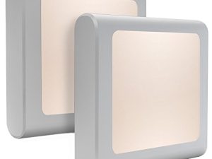 MAZ-TEK Plug-in Led Night Light with Auto Dusk to Dawn Sensor ، إضاءة بيضاء دافئة قابلة للتعديل للردهة ، غرفة النوم ، غرفة الأطفال ، المطبخ ، السلم ، 2 عبوة