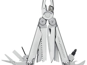 LEATHERMAN ، Wave Plus Multitool مع قواطع سلكية قابلة للاستبدال ممتازة ، ومقص زنبركي وغمد نايلون ، من الفولاذ المقاوم للصدأ