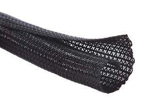 Alex Tech 10ft - 1/2 inch Cord Protector Wire Loom Tubing Cable Sleeve Split Sleeving for USB Cable Power Cord Audio Video Cable - Protect Cat من مضغ الحبال - أسود