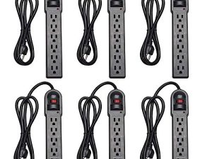 KMC 6-Outlet Surge Protector 6 Pack