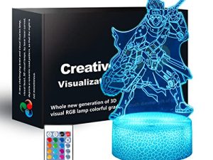 FARSUOPPE 3D Anime Illusion Lamp ، Remote Touch 16 Color Changing Room Decor Night Light Birthday هدايا عيد الميلاد للأطفال ، الأولاد ، الفتيات