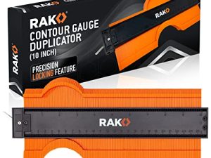 مقياس كونتور RAK - أداة قياس جوانب الحافة بقفل 10 بوصة - هدايا عيد الميلاد وحشوات تخزين للرجال - ناسخة فائقة لشكل ومخطط الأرضيات ، بلاط الأرضية ، الأعمال الخشبية
