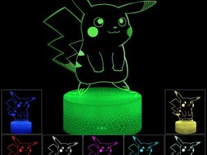 JIAKAI 3D Illusion LED Night Light ، 7 ألوان متغيرة تدريجية تعمل باللمس مصباح طاولة USB لهدايا الأعياد أو ديكورات المنزل (حيوان ثلاثي الأبعاد) 002