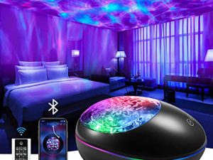 جهاز عرض MUBAREK Galaxy Star Projector Galaxy Light ، 24 وضعًا للضوء لتزيين الغرفة ، ومكبر صوت يعمل بالبلوتوث بضوضاء بيضاء ، ومصابيح ليلية لغرفة النوم ، وأضواء مؤقت تلقائي لغرفة النوم ، وهدايا الكريسماس