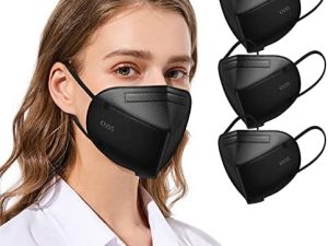 أقنعة الوجه TOPMAX KN95 30 عبوة من 5 طبقات فلتر تنفس كفاءة 95٪ كوب واقٍ من الغبار أقنعة يمكن التخلص منها ضد PM2.5 أسود