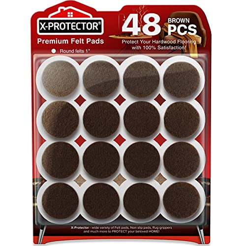 وسادات أثاث من اللباد X-PROTECTOR - 48 وسادة من اللباد الممتازة واقي الأرضية - وسادات لباد كرسي لأقدام الأثاث والأرضيات الخشبية - أفضل وسادات الأثاث للأرضيات الصلبة - احم أرضياتك الصلبة! وسادات أثاث من اللباد X-PROTECTOR - 48 وسادة من اللباد الممتازة واقي الأرضية - وسادات لباد كرسي لأقدام الأثاث والأرضيات الخشبية - أفضل وسادات الأثاث للأرضيات الصلبة - احم أرضياتك الصلبة!