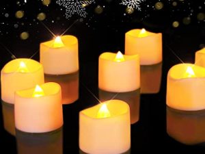 شموع Homemory LED ، تدوم 3 مرات أطول 150 ساعة ، مصابيح شاي واقعية ، مصابيح شاي LED ، مصابيح مضيئة وامضة ، تعمل بالبطارية ، شموع عديمة اللهب ، قاعدة بيضاء ، تشمل البطاريات ، مجموعة من 12