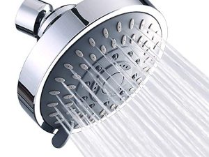رأس الدش ذو الضغط العالي والمطر ثابت 5 إعدادات مع وصلة كرة دوارة معدنية قابلة للتعديل - تجربة دش مريحة حتى في انخفاض تدفق المياه والضغط Aisoso
