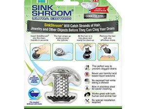 واقي تصريف حوض الحمام من SinkShroom Ultra الثوري ، من الفولاذ المقاوم للصدأ
